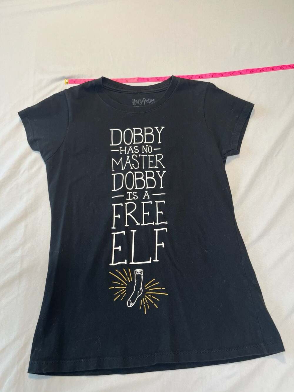 Harry Potter Dobby Has No Master Dobby Is A Free Elf Women's Black T-Shirt Size